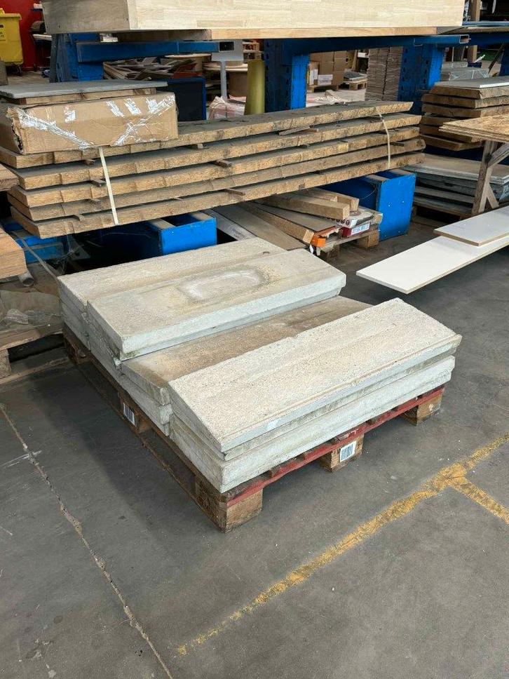 Dekstenen / Muurafdekkers  33 x 100cm Nieuw 16 stuks, Doe-het-zelf en Bouw, Dakpannen en Dakbedekking, Nieuw, Overige typen, Steen of Klei