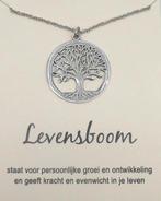 Levensboom hanger aan ketting, op cadeaukaartje, Enlèvement ou Envoi, Neuf, Argent, Argent
