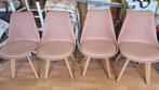 4 kuipstoelen oud roze, Huis en Inrichting, Ophalen