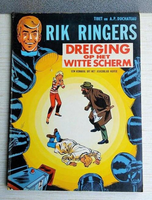 rik ringers 7 dreiging op het witte scherm 1e druk 1968 goed, Boeken, Stripverhalen, Gelezen, Eén stripboek, Ophalen of Verzenden