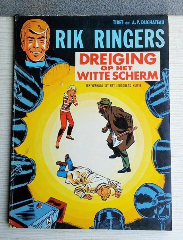 rik ringers 7 dreiging op het witte scherm 1e druk 1968 goed, Boeken, Stripverhalen, Gelezen, Eén stripboek, Ophalen of Verzenden