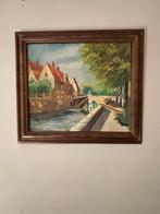 Schilderij A. SANDYCK Brugge (de Groene Rei met de Meebrug), Antiek en Kunst, Kunst | Schilderijen | Klassiek, Ophalen