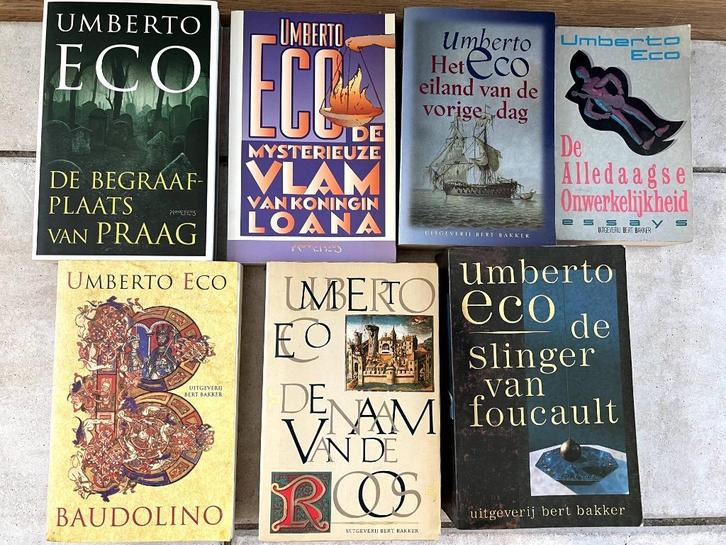 Lot van 7 boeken Umberto Eco mooie staat, Boeken, Literatuur, Zo goed als nieuw, België, Ophalen of Verzenden