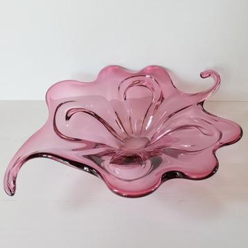 Grande coupe fleurie, Murano "Chambord" Fratelli Tosso, Enlèvement ou Envoi