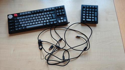 Keychron Q3 Pro (knob versie) + Keychron Q0 Plus (num pad), Computers en Software, Toetsenborden, Zo goed als nieuw, Azerty, Draadloos