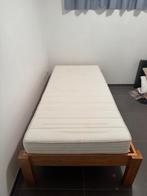 Lit en bois massif 90x200 + matelas Beka Bultex, Maison & Meubles, 100 cm, 210 cm, Enlèvement, Sommier
