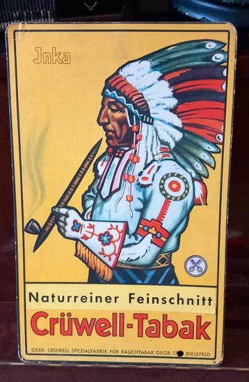 Ancienne publicité en carton Crüwell Tabak  beschikbaar voor biedingen