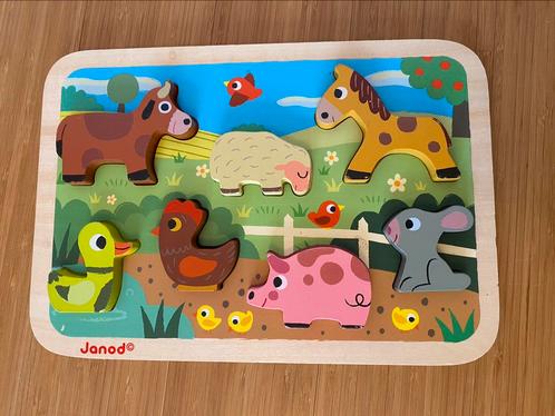 janod gros puzzle en bois animaux de la ferme (7 pièces), Enfants & Bébés, Jouets | Puzzles pour enfants, Comme neuf, 2 à 4 ans