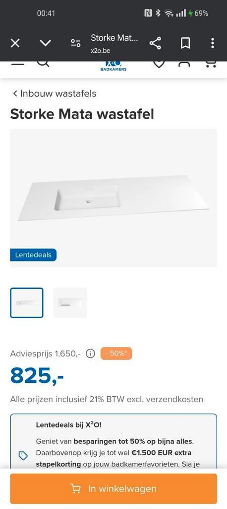 x2o wastafelmeubel nieuw, Huis en Inrichting, Badkamer | Badkamermeubels, Nieuw, Ophalen
