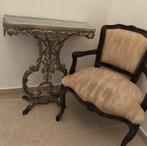 Prachtige stoel van Louis XV stijl + tafeltje, Antiquités & Art, Antiquités | Meubles | Chaises & Canapés, Enlèvement