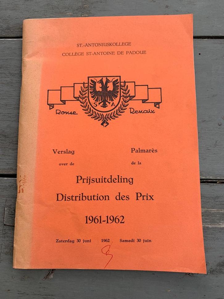 Uitreiking van de Palmares-prijs 1961-1962 Collège Ronse, Verzamelen, Overige Verzamelen, Gebruikt, Verzenden