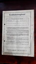 Duits inschrijfbewijs BMW 700 1962, Envoi