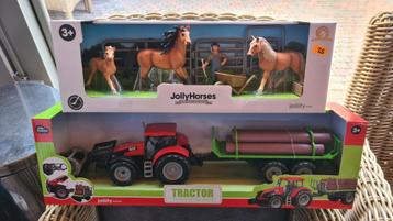 2 speelgoed sets , paarden en tractor beschikbaar voor biedingen