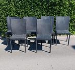 6 chaises de jardin osier rotin synthétique, Tuin en Terras, Tuinstoelen, Ophalen, Zo goed als nieuw, Kunststof, Stapelbaar