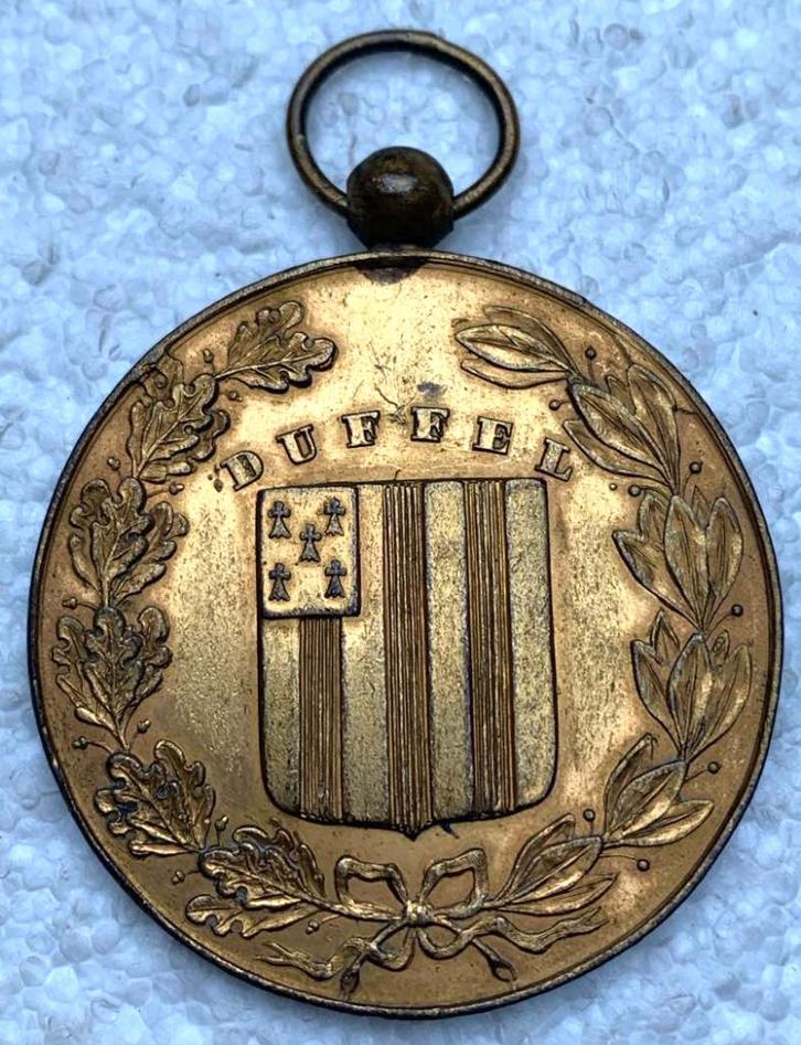 Medaille, penning Duffel 1882 oprichting Kilianus Standbeeld, Timbres & Monnaies, Pièces & Médailles, Autres matériaux, Enlèvement ou Envoi