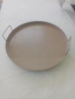 Plateau en métal avec 2 poignées, Enlèvement, Utilisé, Rond, Métal