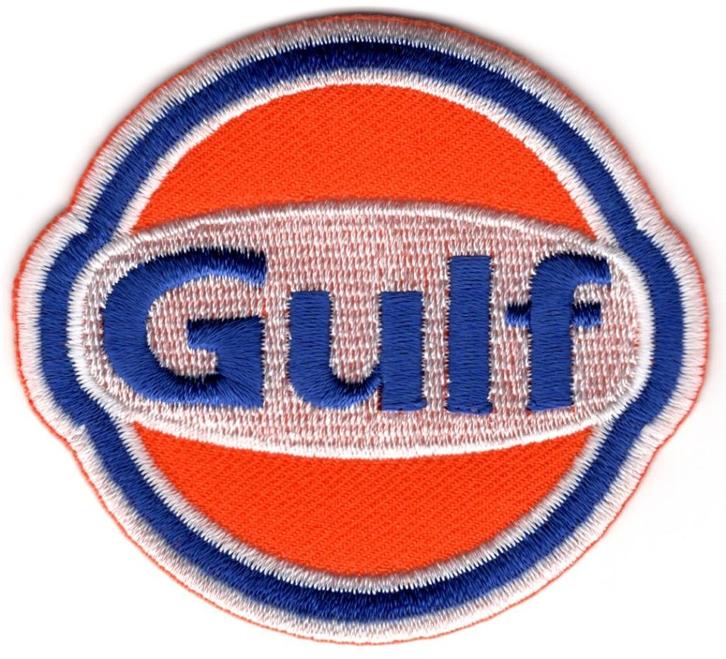 Gulf stoffen opstrijk patch embleem #1, Motoren, Accessoires | Stickers, Verzenden