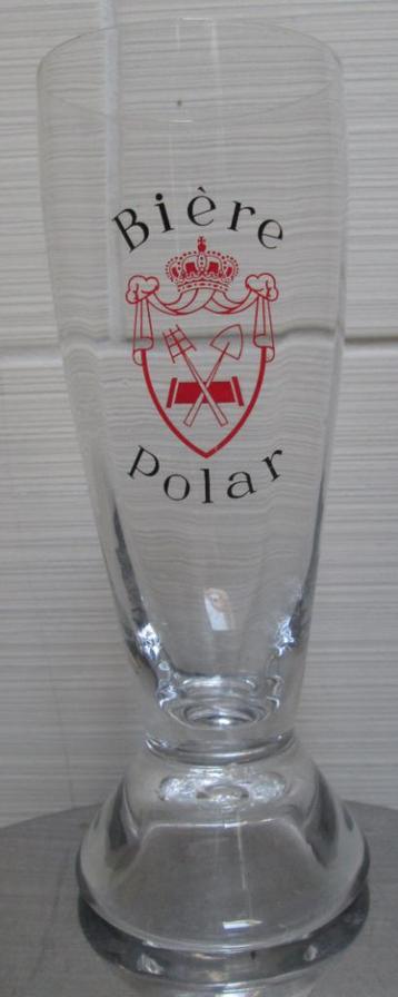 Oud bierglas 'Bière Polar' van brouwerij Zeeberg (Aalst), Enlèvement ou Envoi, Utilisé, Verre ou Verres, Autres marques