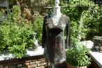(5) -robe femme t. 38 gris brun, Kleding | Dames, Jurken, Maat 38/40 (M), Bruin, Ophalen of Verzenden, Zo goed als nieuw