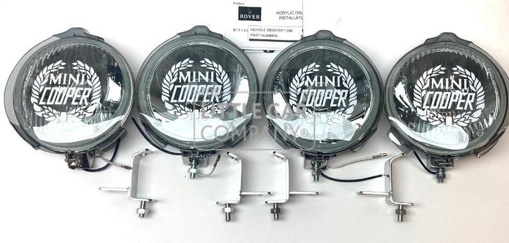 verstraler / mistlampen set + covers + beugels, Auto-onderdelen, Verlichting, Mini, Oldtimer onderdelen, Overige automerken, MG