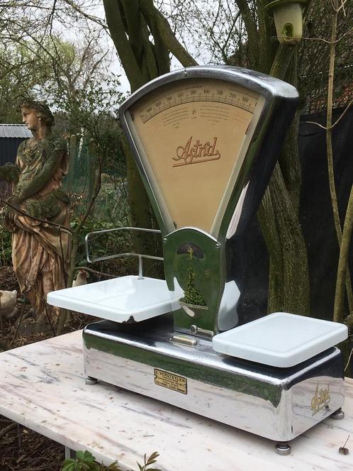 Antieke Antwerpse Astrid   Chrome weegschaal, Antiek en Kunst, Curiosa en Brocante, Ophalen