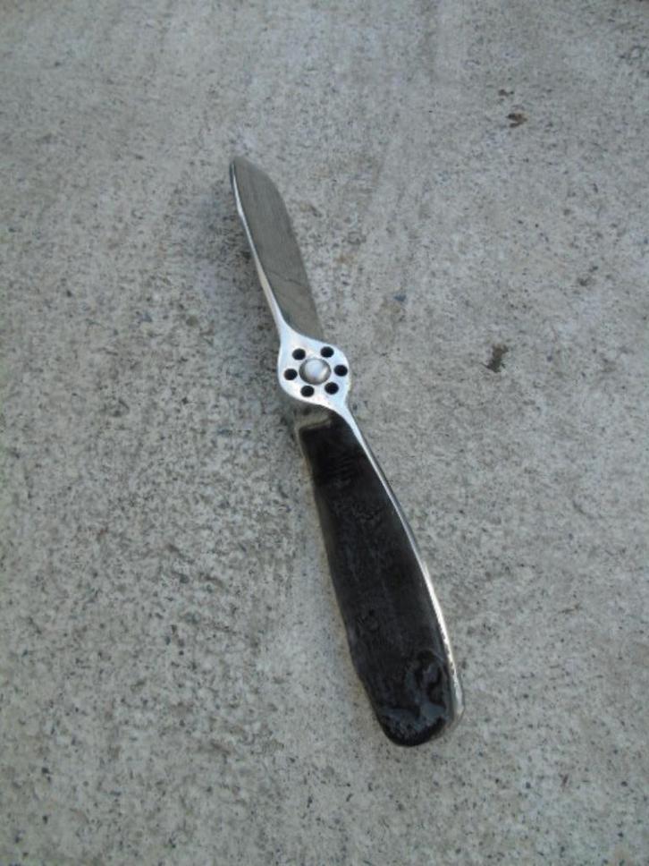 roestvrijstalen gepatineerde gietijzeren vliegtuigpropeller., Verzamelen, Luchtvaart en Vliegtuigspotten, Nieuw, Overige typen