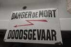 Plaque "DANGER DE MORT" en tôle émaillée, Reclamebord, Gebruikt, Ophalen