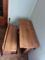 Bureau double en bois, Utilisé, Enlèvement ou Envoi, Bureau