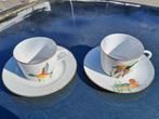 2 grote ontbijttassen- Porcelaine de Limoges, Ophalen, Zo goed als nieuw, Overige stijlen, Kop(pen) en/of Schotel(s)