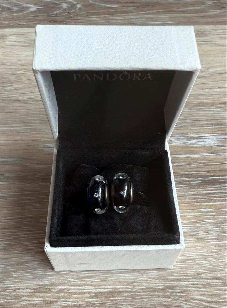 Pandora Muranos Midnight Effervescent 791627, Handtassen en Accessoires, Bedels, Zo goed als nieuw, Pandora, Zilver, 2 of 3 bedels