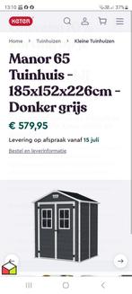 Keter tuinhuis 'manor 65' 185x152x226cm, Tuin en Terras, Ophalen, Zo goed als nieuw, Tuinhuis