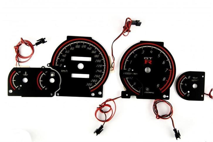 Nissan Skyline GT-R R33 – Indiglo Tellerplaten, Auto diversen, Tuning en Styling, Ophalen of Verzenden