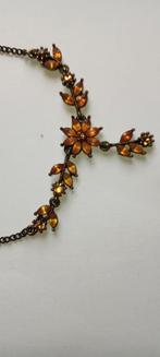 Mooie halsketting, Zo goed als nieuw, Oranje, Verstelbaar