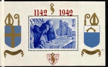 België 1942 Eng. cijfers, rode opdruk,getand OBP Blok 18a**  beschikbaar voor biedingen