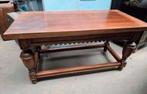 Antiek vintage stevige salontafel hout bijzettafel retro, Antiek en Kunst, Ophalen