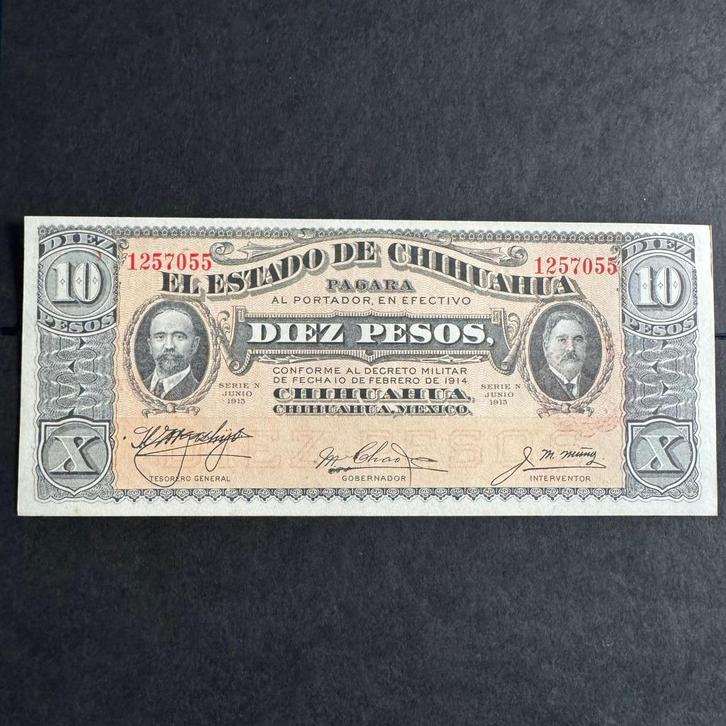 Mexique - 10 pesos 1915 - UNC ! ! - 1056, Timbres & Monnaies, Billets de banque | Amérique, Billets en vrac, Amérique du Sud, Enlèvement ou Envoi