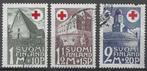 Finland 1930 - Yvert 161-163 - Rode Kruis - Gebouwen (ST), Timbres & Monnaies, Timbres | Europe | Scandinavie, Affranchi, Finlande
