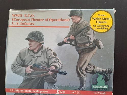 White metal 1/72 US Infantry, World War 2, Hobby en Vrije tijd, Modelbouw | Figuren en Diorama's, Zo goed als nieuw, Ophalen of Verzenden