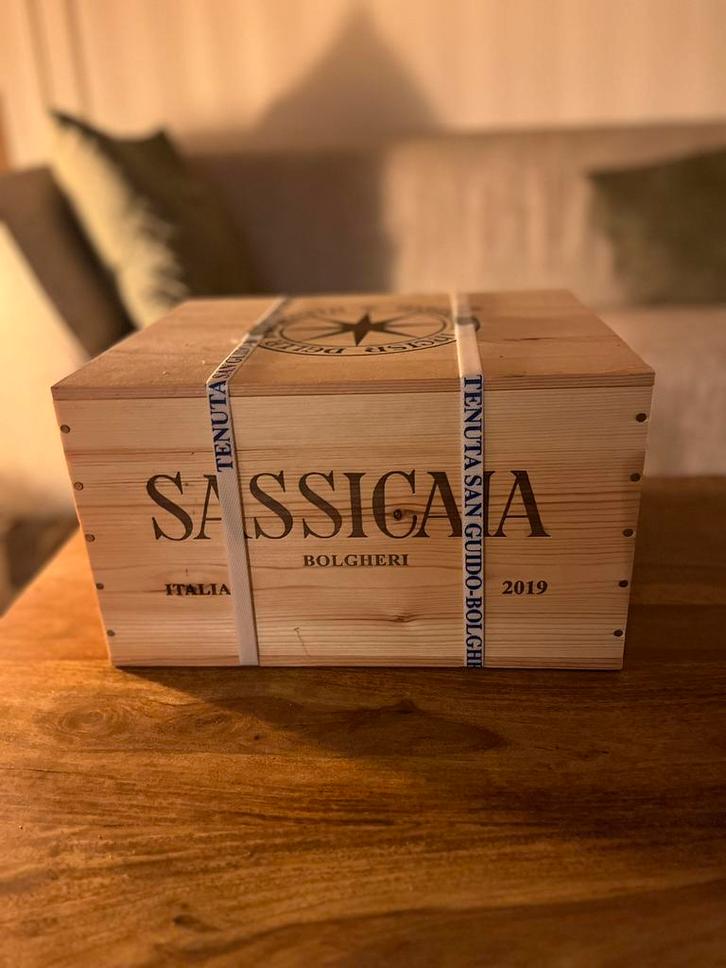 Sassicaia 2019 - OWC x 6, Verzamelen, Wijnen, Zo goed als nieuw, Ophalen