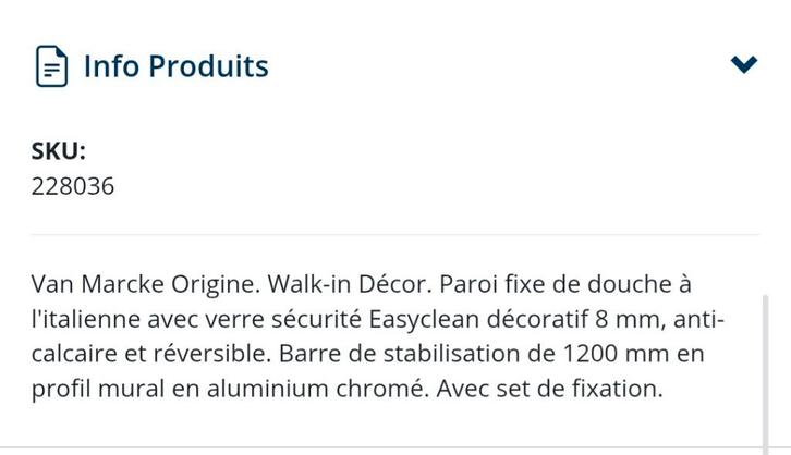 Tub et parois de douche, Bricolage & Construction, Sanitaire, Neuf, Douche, Verre, Enlèvement