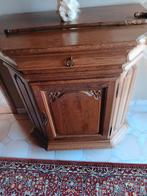 Eiken halkast met spiegel, Antiek en Kunst, Ophalen