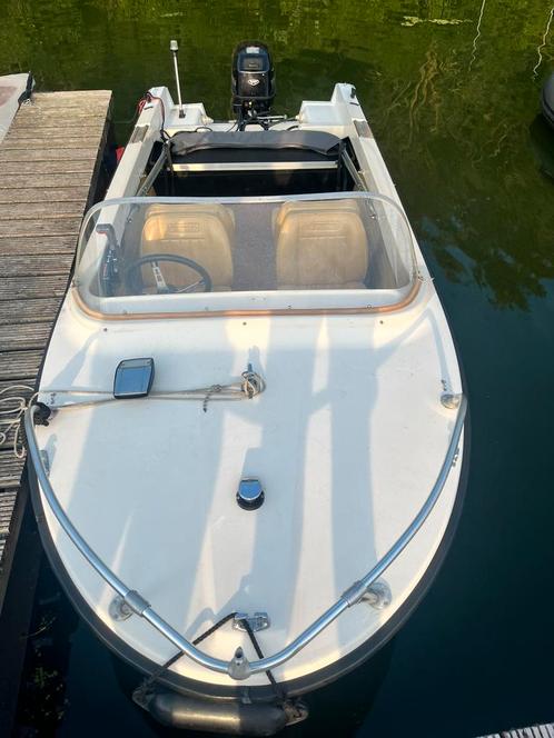 Speedboot Almar 430 – Buitenboordmotor - 30 PK, Watersport en Boten, Speedboten, Gebruikt, Benzine, Polyester, Buitenboordmotor