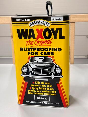 Hammerite Waxoyl 5L 5-Liter zwart anti-roest rustproof auto