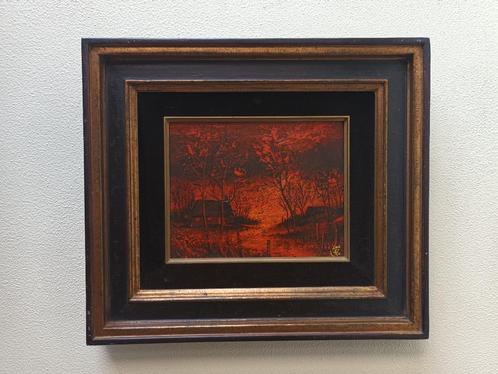 Schilderij - Luc De Ro - 'De Herfst' ('77), Antiek en Kunst, Kunst | Schilderijen | Klassiek, Ophalen of Verzenden