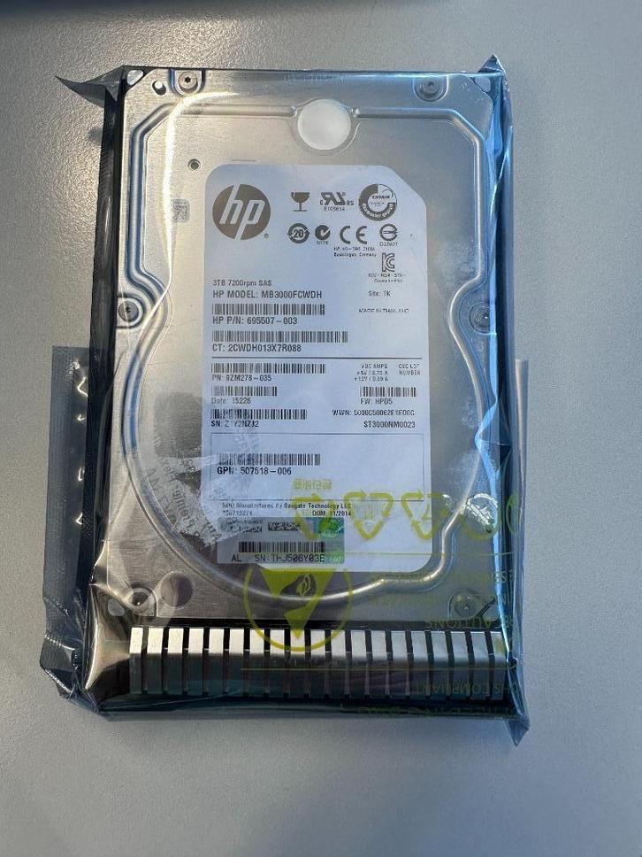 HP 3TB SAS harde schijf, Computers en Software, Harde schijven, Nieuw, Server, Intern, HDD, SAS, Ophalen of Verzenden