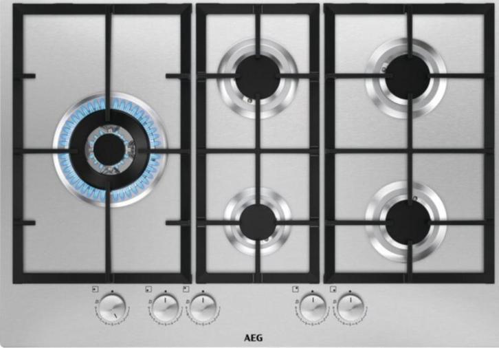 Gasfornuis AEG - 5 kookzones, Elektronische apparatuur, Fornuizen, Nieuw, Inbouw, Gas, 5 kookzones of meer, Ophalen