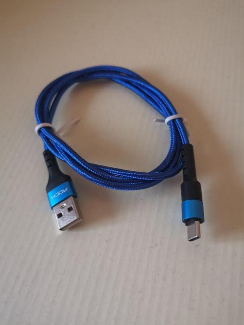 2 x USB C kabel 1m 5A blauw fast charge, Telecommunicatie, Mobiele telefoons | Telefoon-opladers, Nieuw, Overige merken, Ophalen of Verzenden