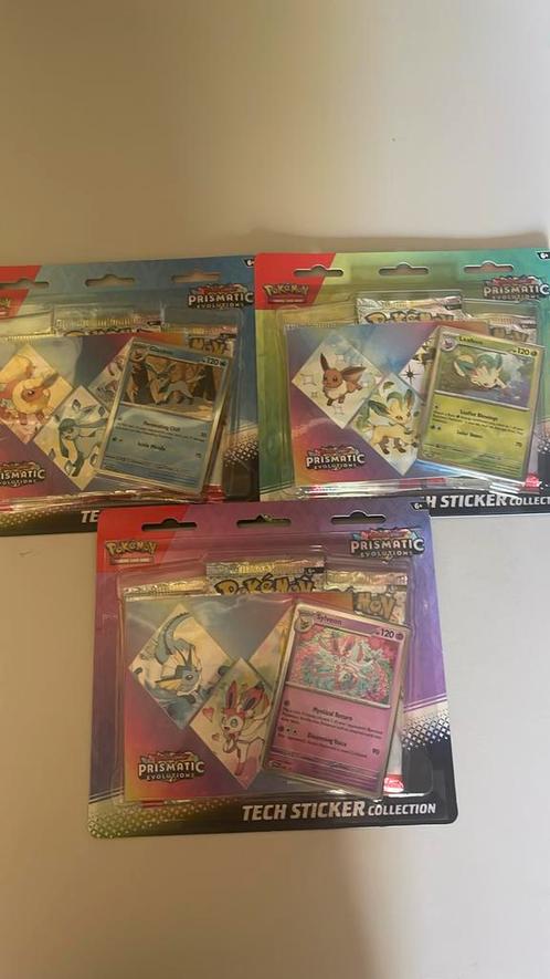 Pokemon Prismetic Evolutions Tech Sticker Collection SET, Hobby en Vrije tijd, Verzamelkaartspellen | Pokémon, Nieuw, Overige typen