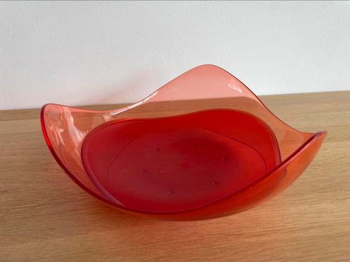 Tupperware Allegra broodmand/fruitschaal, Huis en Inrichting, Keuken | Tupperware, Zo goed als nieuw, Schaal, Wit, Rood, Ophalen of Verzenden