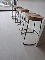 Barkrukken Gavin 62 cm hoogte mangohout, Huis en Inrichting, Barkrukken, Ophalen, Metaal